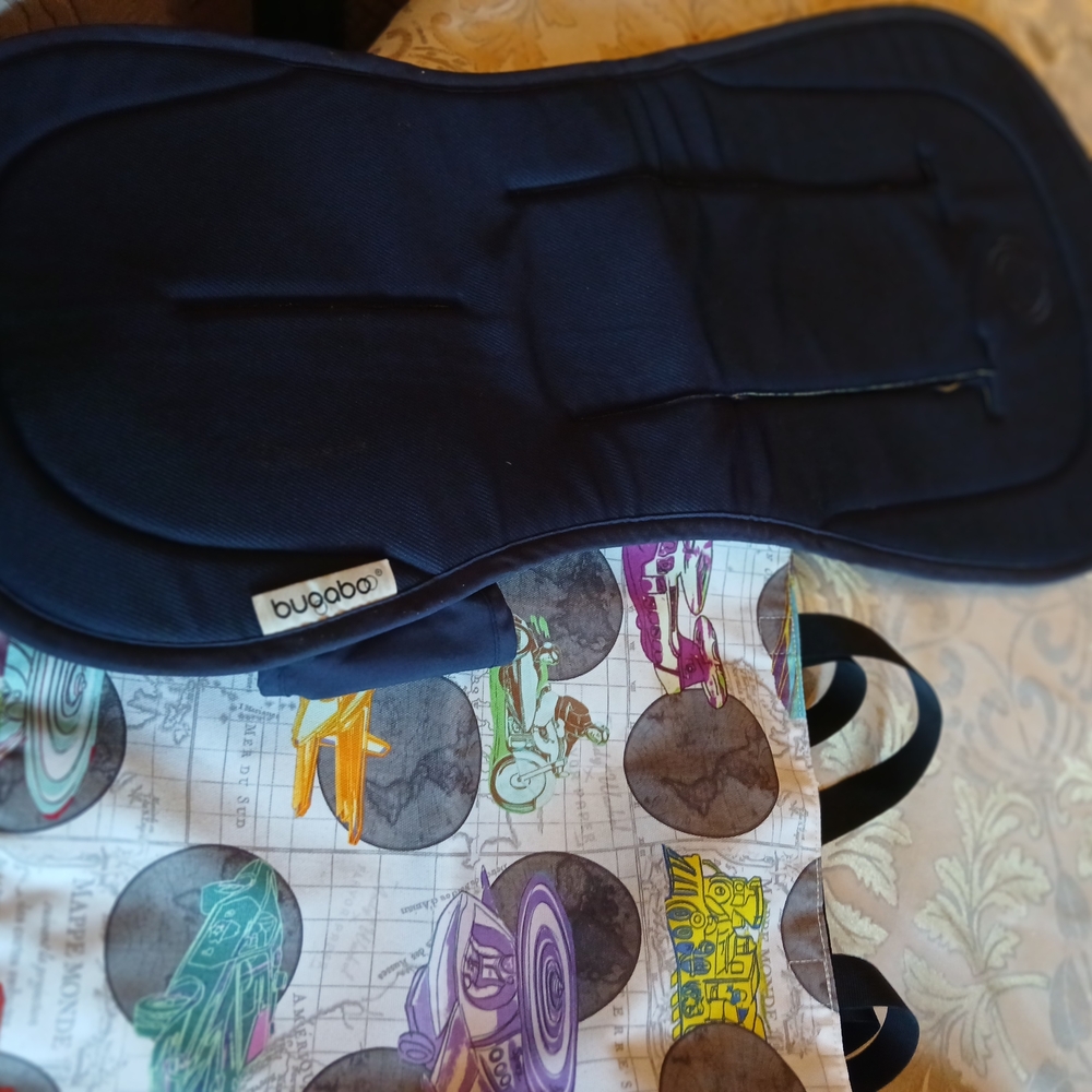 Buoboo Kids Stroller Cushion - Navy and Multicolor And BUGABOO TOTE NEW